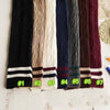 Knit Striped Thigh High Socks